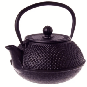 Teapot Cast Iron 800ml Hobnail Black