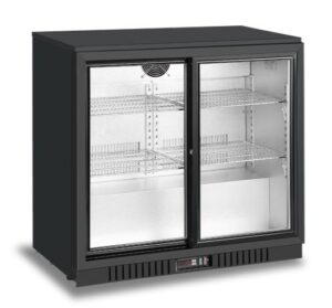 Atosa Back Bar Chiller | 2 Door Sliding Black