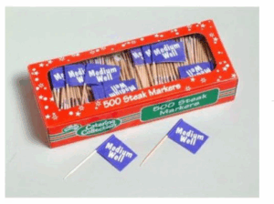 Steak Marker Flag Med/Well Pkt 500