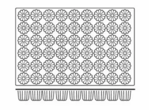 Silicon Mould Canneles 56x50mm 54 cup Ctn 1