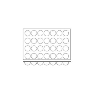 Silicon Mould Half Sphere 70x35mm 28 cup Ctn 1