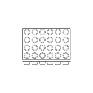 Silicon Mould Muffin 69x39mm 24 cup Ctn 1