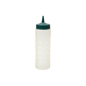 Plastic Bottle- Clear w coloured lid | Green 750ml