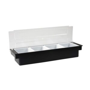 Condiment Dispenser | 4 Holders Black