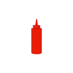 Squeeze Bottle 340ml Plastic Red/Sauce