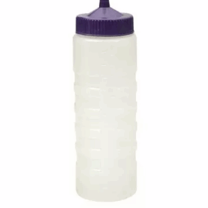 Plastic Bottle- Clear w coloured lid | Purple 750ml