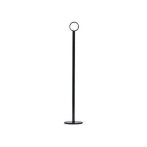 Ring Clip Table Number Stand | Heavy Base Black 380mm