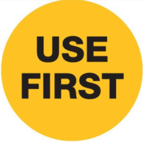 Use First Label Orange 40mm PERMANENT