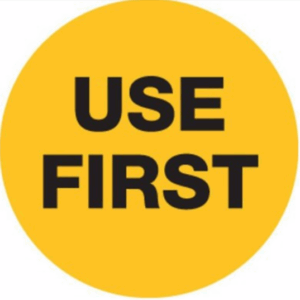 Use First Label Orange 40mm PERMANENT