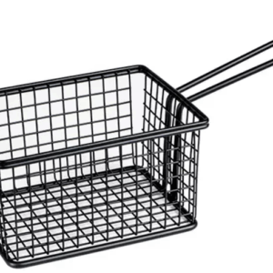Chip Basket Rectangular Black | Large 142x114x80mm 1/12