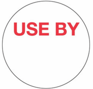 Use By Labels 40mm Roll 500 70400