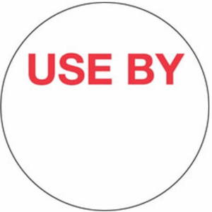 Use By Labels 40mm Roll 500 70400
