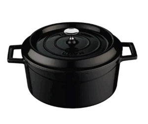 Casserole Round Cast Iron Black 200x100mm 2.6ltr Ctn 1