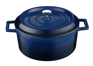 Casserole Round Cast Iron Blue 200x100mm 2.6ltr Ctn 1