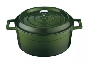 Casserole Round Cast Iron Green 200x100mm 2.6ltr Ctn 1
