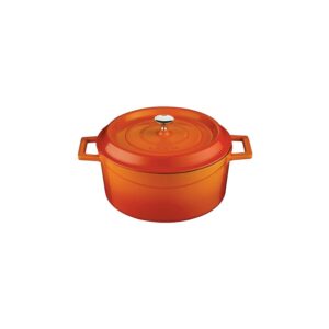 Casserole Round Cast Iron Orange 200x100mm 2.6ltr Ctn 1