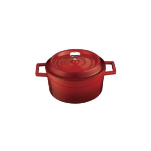 Casserole Round Cast Iron Red 200x100mm 2.6ltr Ctn 1