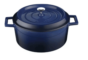 Casserole Round Cast Iron Blue 240x115mm 4.5ltr Ctn 1