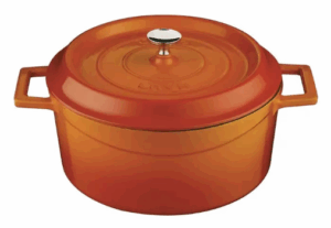 Casserole Round Cast Iron Orange 240x115mm 4.5ltr Ctn 1