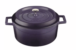 Casserole Round Cast Iron Purple 240x115mm 4.5ltr Ctn 1