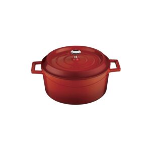 Casserole Round Cast Iron Red 240x115mm 4.5ltr Ctn 1