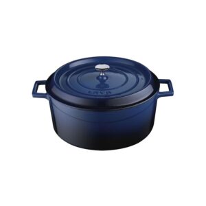 Casserole Round Cast Iron Blue 280x125mm 6.7ltr Ctn