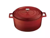 Casserole Round Cast Iron Red 320x150mm 9.8ltr Ctn 1