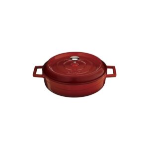 Casserole Round Low Cast Iron Red 240x60mm 2.4ltr