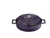 Casserole Round Low Cast Iron Purple 280x65mm 3.4ltr Ctn1