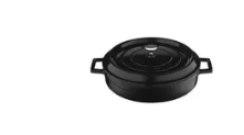 Casserole Round Low Cast Iron Black 280x65mm 3.4ltr Ctn1
