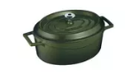 Casserole Oval Cast Iron Green 250x205mm 3.3ltr Ctn1