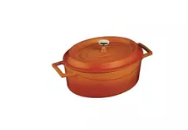 Casserole Oval Cast Iron Orange 250x205mm 3.3ltr Ctn 1