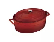 Casserole Oval Cast Iron Red 6.4Ltr | 330mm Ctn 1