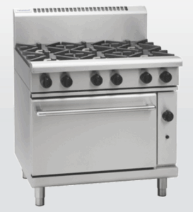 Gas Range Static Oven 900mm Low Back