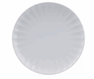 Scalloped Round Plate | Snow 260mm