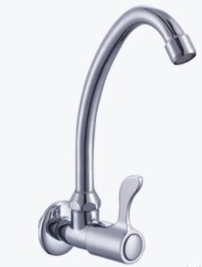 Faucet Gooseneck Wall Mounted with Front Handle