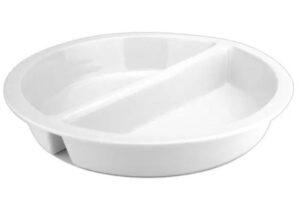 Chafer Food Pan-Porcelain Round Divided | 360mm
