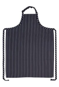 Apron Bib Stripe Large Navy/White