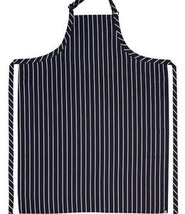 Apron Bib Stripe Large Navy/White