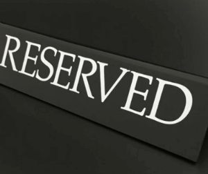 Sign Reserve Large Award Plastic