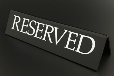 Sign Reserve Large Award Plastic