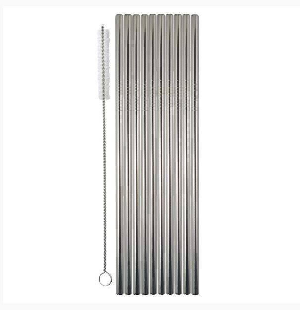 Drinking Straws S/S Pkt 10