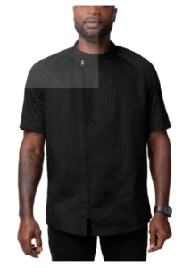 Chef Jacket Zipper Varkala Mens Black Medium