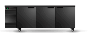 BackBar CounterLine Underbench Chiller 3 Door Solid Swing | Black/White