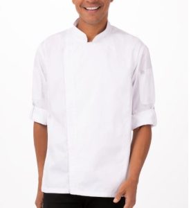 Chef Jacket Hartford Mens Zipper White Small