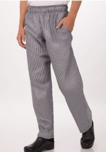 Chef Pants Essential Check Baggy Black 3XL