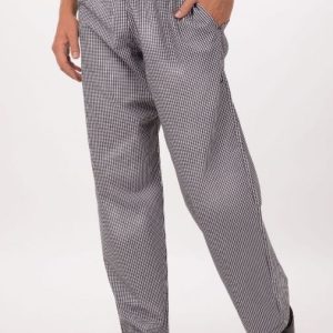 Chef Pants Essential Check Baggy Black Small