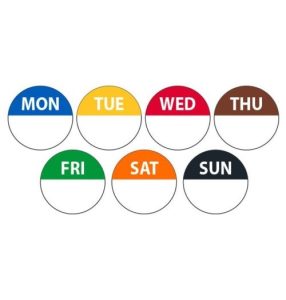 Day Label Tuesday 24mm Yellow