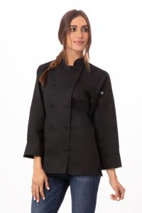 Chef Jacket Sofia Womens Lite Black Medium