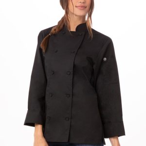 Chef Jacket Sofia Womens Lite Black Small